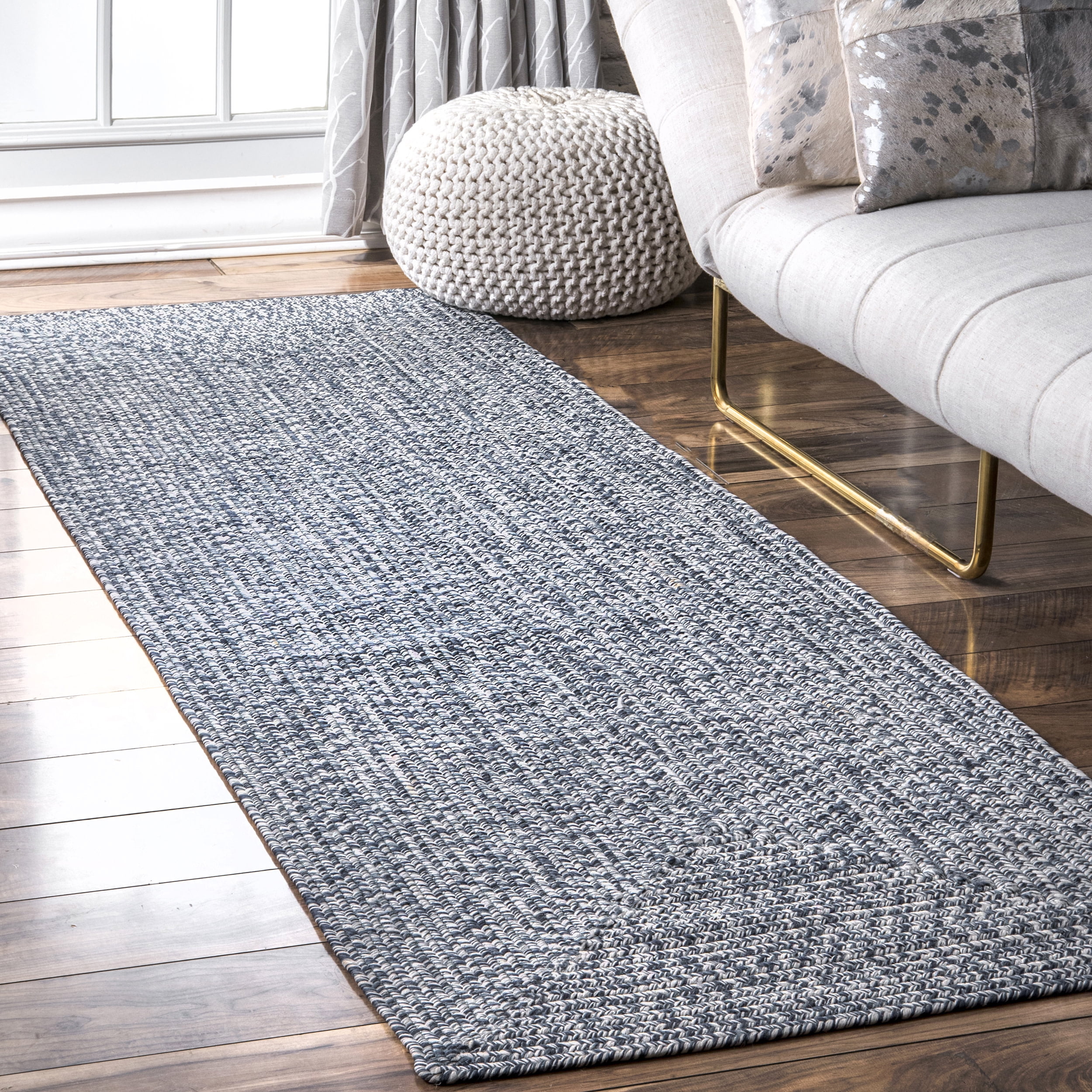 nuLOOM Wynn Braided Indoor/Outdoor Area Rug, 2' 6" x 8', Navy