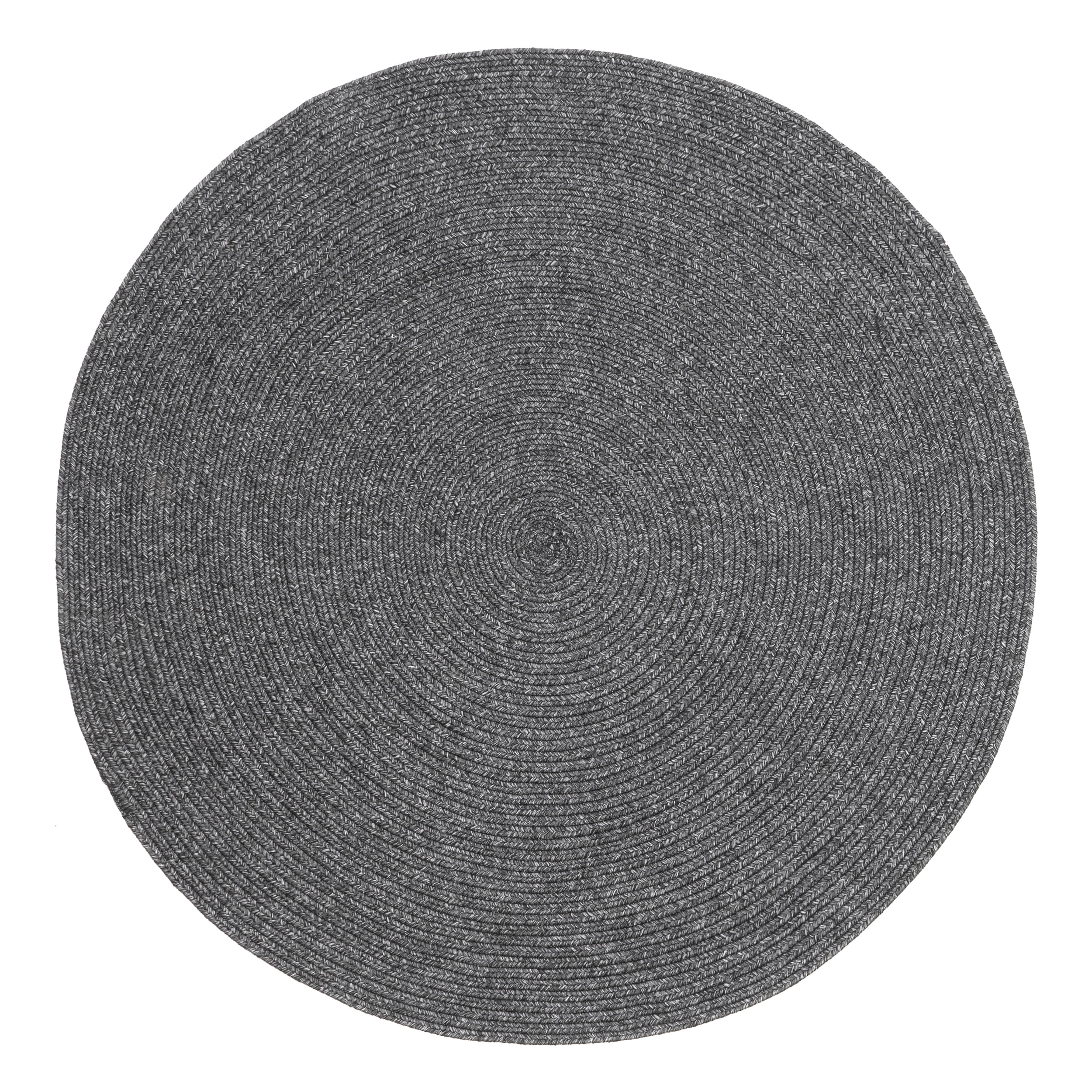 nuLOOM Wynn Braided Indoor/Outdoor Area Rug, 5' Round, Charcoal