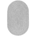 thumbnail image 1 of nuLOOM Wynn Braided Indoor/Outdoor Area Rug, 6' x 9' Oval, Salt and Pepper, 1 of 6