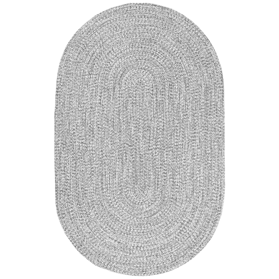 nuLOOM Wynn Braided Indoor/Outdoor Area Rug, 6' x 9' Oval, Salt and Pepper