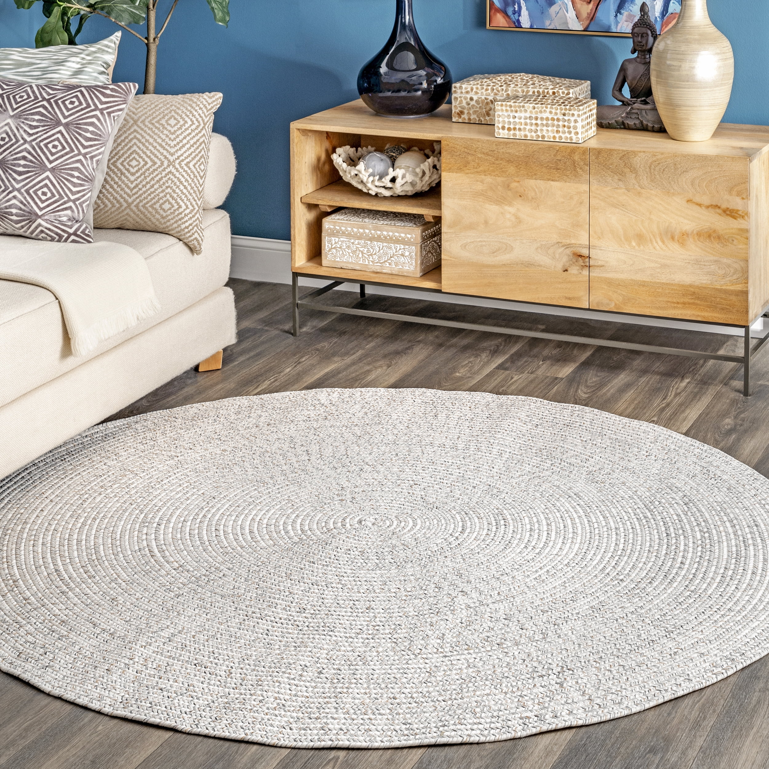 nuLOOM Wynn Braided Indoor/Outdoor Area Rug, 8', Ivory