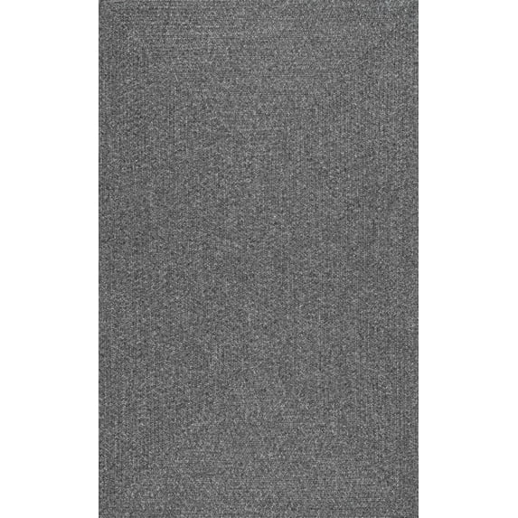 nuLOOM Wynn Braided Indoor/Outdoor Charcoal 3' x 5' Casual Area Rug