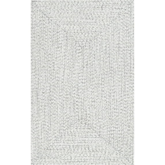 nuLOOM Wynn Braided Indoor/Outdoor Ivory 10' x 13' Casual Area Rug