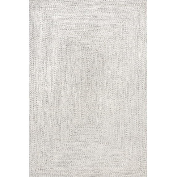 nuLOOM Wynn Braided Indoor/Outdoor Ivory 9' 6" x 13' 6" Casual Area Rug