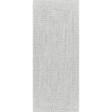 nuLOOM Wynn Braided Indoor/Outdoor Ivory 2' 6" x 8' Casual Runner Rug