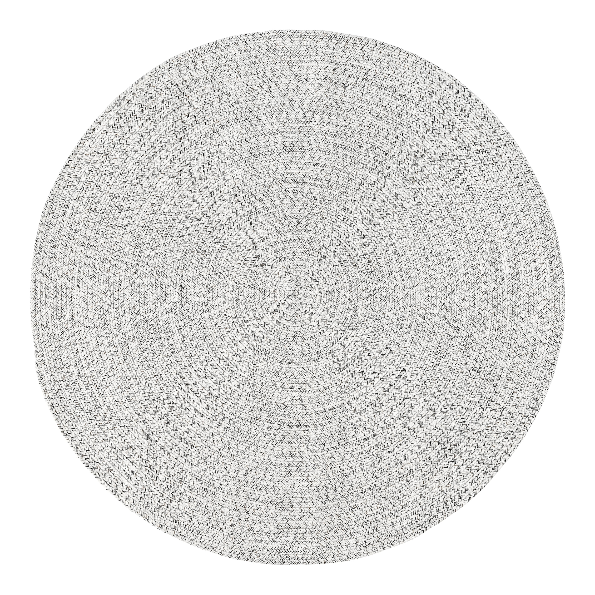 Handmade Ivory Braided 4' x 6' Oval Synthetic Area Rug