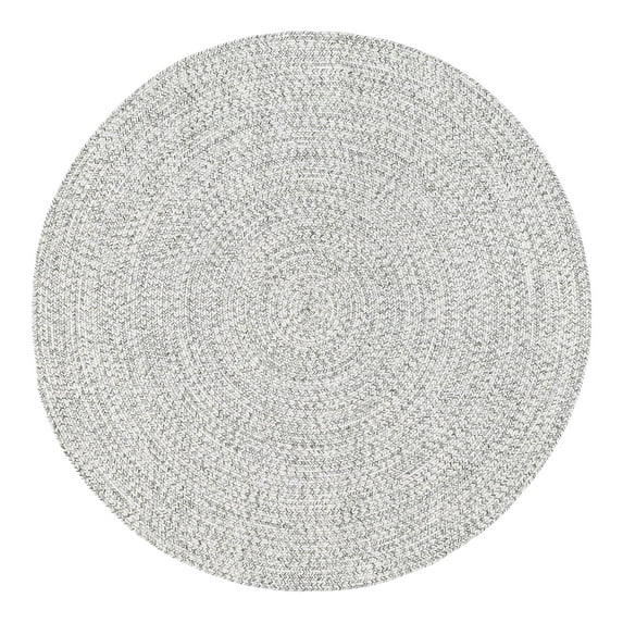 nuLOOM Wynn Braided Indoor/Outdoor Ivory 4' x 6' Casual Oval Rug
