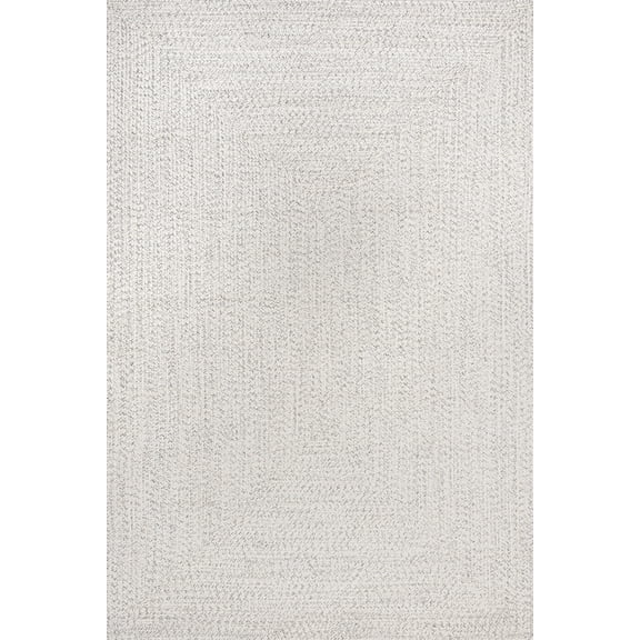 nuLOOM Wynn Braided Indoor/Outdoor Ivory 6' Casual Square Rug