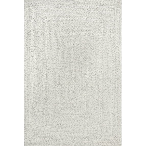 nuLOOM Wynn Braided Indoor/Outdoor Ivory 6' x 9' Casual Area Rug