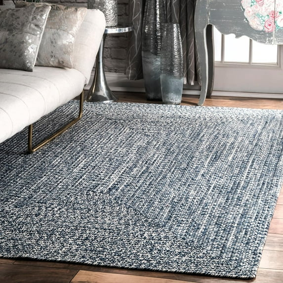 nuLOOM Wynn Braided Indoor/Outdoor Navy 5' x 8' Casual Area Rug