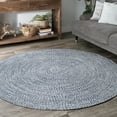 thumbnail image 1 of nuLOOM Wynn Braided Indoor/Outdoor Navy 8' Casual Round Rug, 1 of 9
