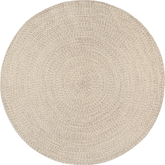 nuLOOM Wynn Braided Indoor/Outdoor Tan 6' Casual Round Rug