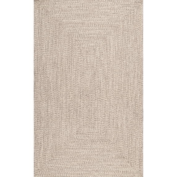 nuLOOM Wynn Braided Indoor/Outdoor Tan 6' Casual Square Rug