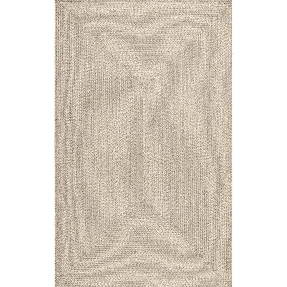 nuLOOM Wynn Braided Indoor/Outdoor Tan 8' Casual Square Rug