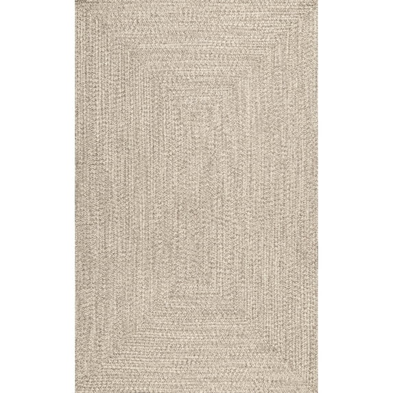 nuLOOM Wynn Contemporary Braided Tan Area Rug, 3' x 5', Durable Synthetic Fibers