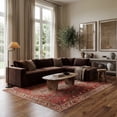 thumbnail image 1 of nuLOOM Xavia Medallion Washable Area Rug, 5' x 7', Red, 1 of 8
