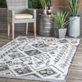 thumbnail image 1 of nuLOOM Xiomara Moroccan Mural Fringed Indoor/Outdoor Area Rug, 1 of 4