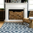 thumbnail image 1 of nuLOOM Zadie Geometric Runner Rug, 2' x 6', Blue, 1 of 4