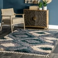 thumbnail image 1 of nuLOOM Zaniyah Abstract Shaggy Tassel Area Rug, 4' x 6', Blue, 1 of 2