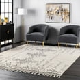 thumbnail image 1 of nuLOOM Zara Moroccan Tribal Shag Area Rug, 4' x 6', Off White, 1 of 2