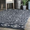 thumbnail image 1 of nuLOOM Zaria Diamond Tiles Fringed Indoor/Outdoor Area Rug, 1 of 2