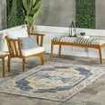 thumbnail image 1 of nuLOOM Zazie Traditional Machine Washable Indoor/Outdoor Area Rug, 5' x 7' 10", Zazie Blue, 1 of 10