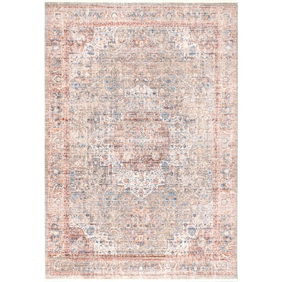 nuLOOM Zest Nebulous Rosette Area Rug, 4' x 6', Beige