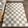 thumbnail image 1 of nuLOOM Zhuri Checkered Machine Washable Area Rug, 3' x 5', Cream, 1 of 8