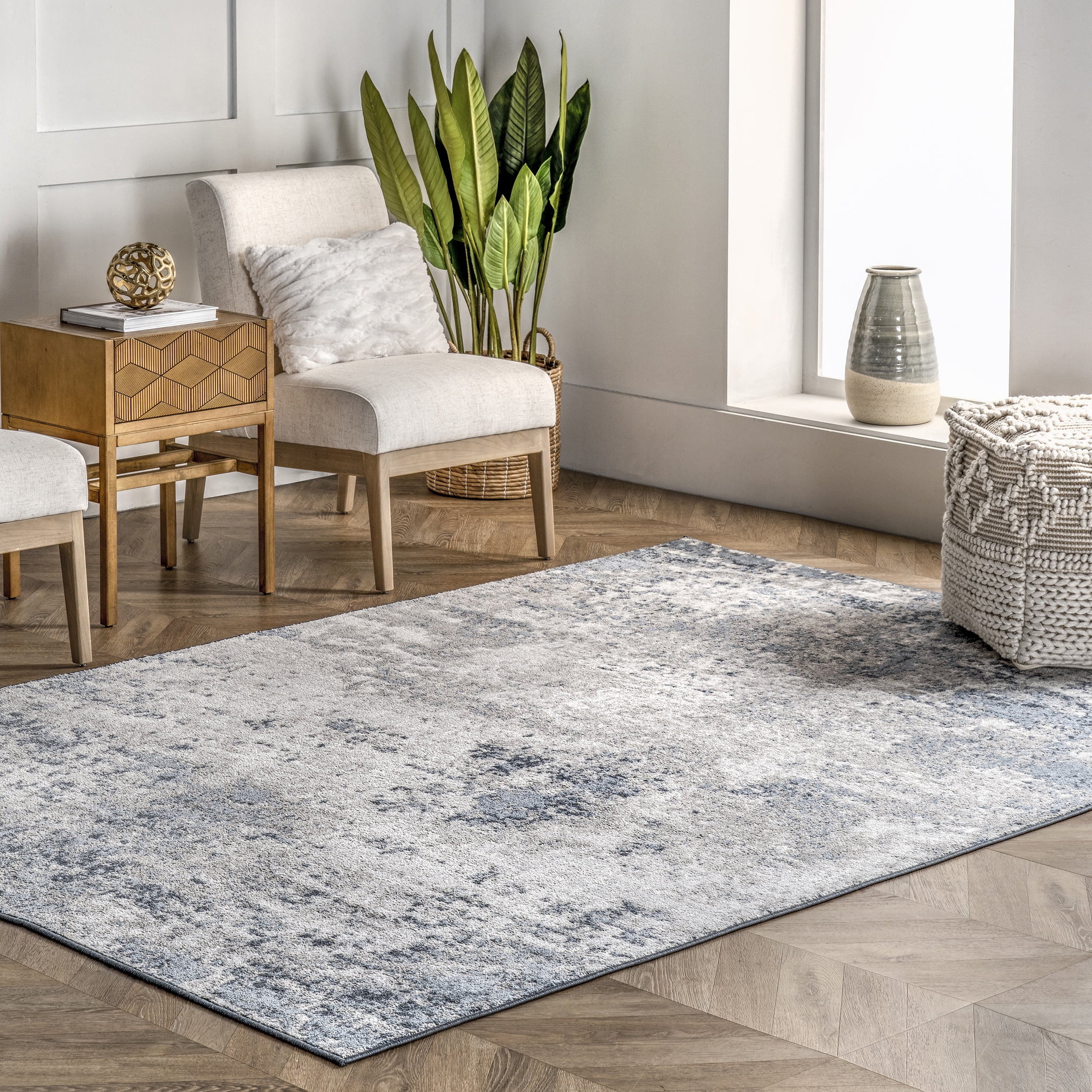 nuLOOM Zoe Faded Abstract Area Rug, 3' x 5', Blue