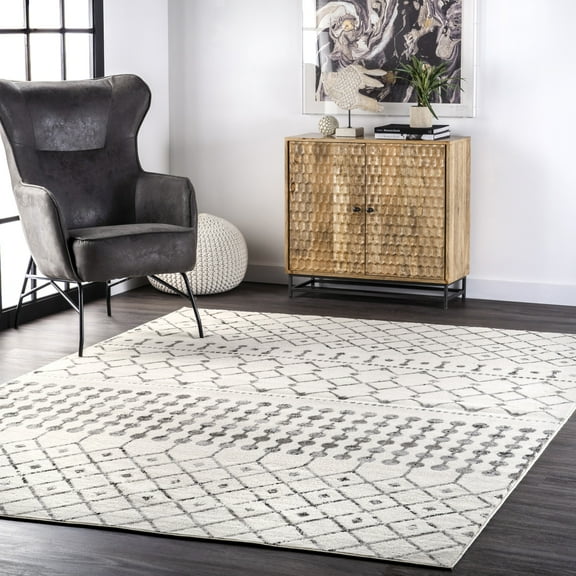 nuLOOM Zola Geometric Moroccan Area Rug, 3' x 5', Zola Grey