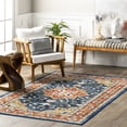 thumbnail image 1 of nuLOOM Zuri Bold Floral Machine Washable Area Rug, 4' x 6', Blue, 1 of 2