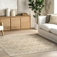 thumbnail image 1 of nuLOOM Úna Lattice SplashGuard Machine Washable Area Rug, 4' x 6', Úna Tan, 1 of 14