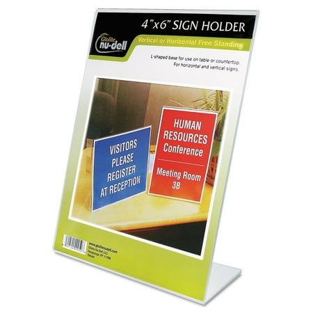nudell, NUD35446, NuDell Clear Plastic Sign, 1 Each, Clear