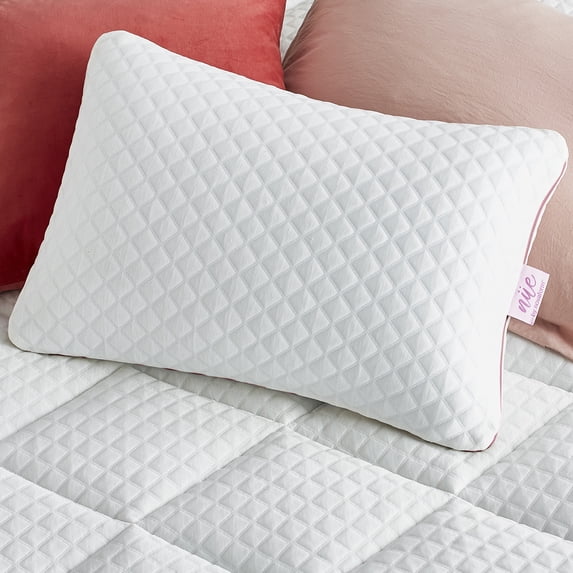 nue by Novaform Gel Memory Foam Pillow, King Size, Plush Adjustable, White