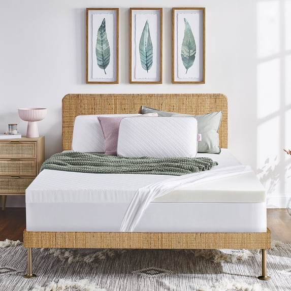 nue by Novaform Uplifting Foam Mattress Topper, Queen, 3-inch, Advanced Support