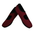 thumbnail image 1 of NuFoot Mary Janes Women's Shoes, Best Foldable & Flexible Flats, Slipper Socks, Travel Slippers & Exercise Shoes, Dance Shoes, Yoga Socks, House Shoes, Indoor Slippers, Crimson, Medium, 1 of 2