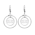 thumbnail image 1 of number order loss supplement earrings dangle hoop jewelry drop circle, 1 of 3