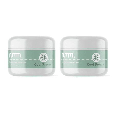 numm. Instant Pain Relief Gel, Cool Freeze, 6% Menthol, Citrus Mint Scent, 8 oz, Pack of 2