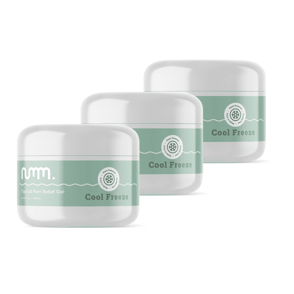 numm. Instant Pain Relief Gel, Cool Freeze, 6% Menthol, Citrus Mint Scent, 8oz, Pack of 3