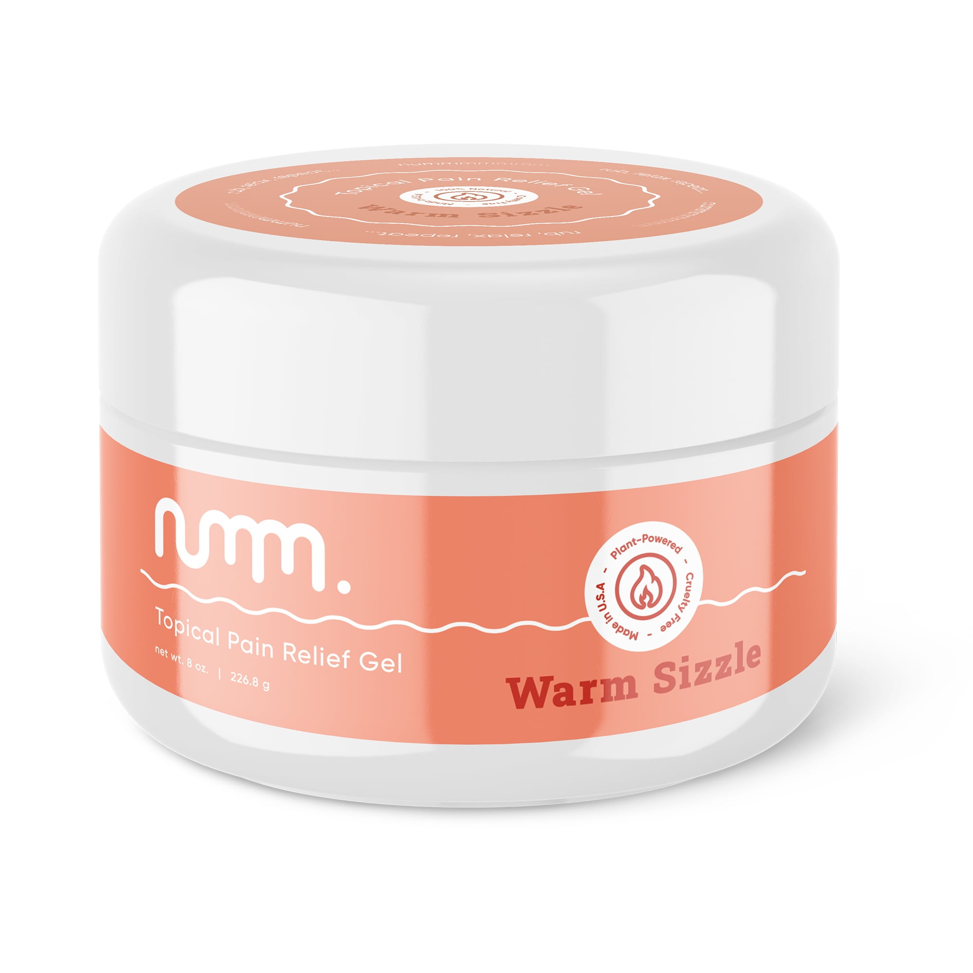 numm. Topical Pain Relief Gel, Warm Sizzle, 3% Camphor & Menthol