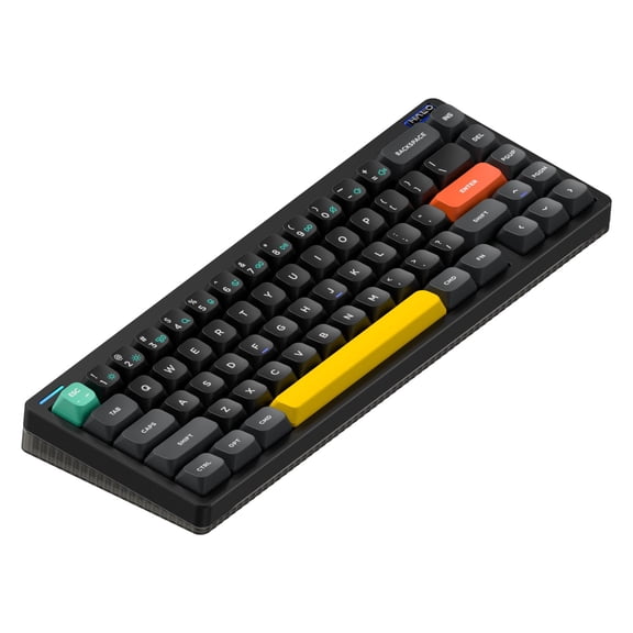 nuphy Halo65 V2 Wireless Mechanical Keyboard with PBT Keycaps,65% Hot Swappable Custom Gaming Keyboard Compatible with QMK/VIA,RGB Backlit,Gasket Structure,BT5.0/USB-C/2.4GHz,Black-Raspberry Switches