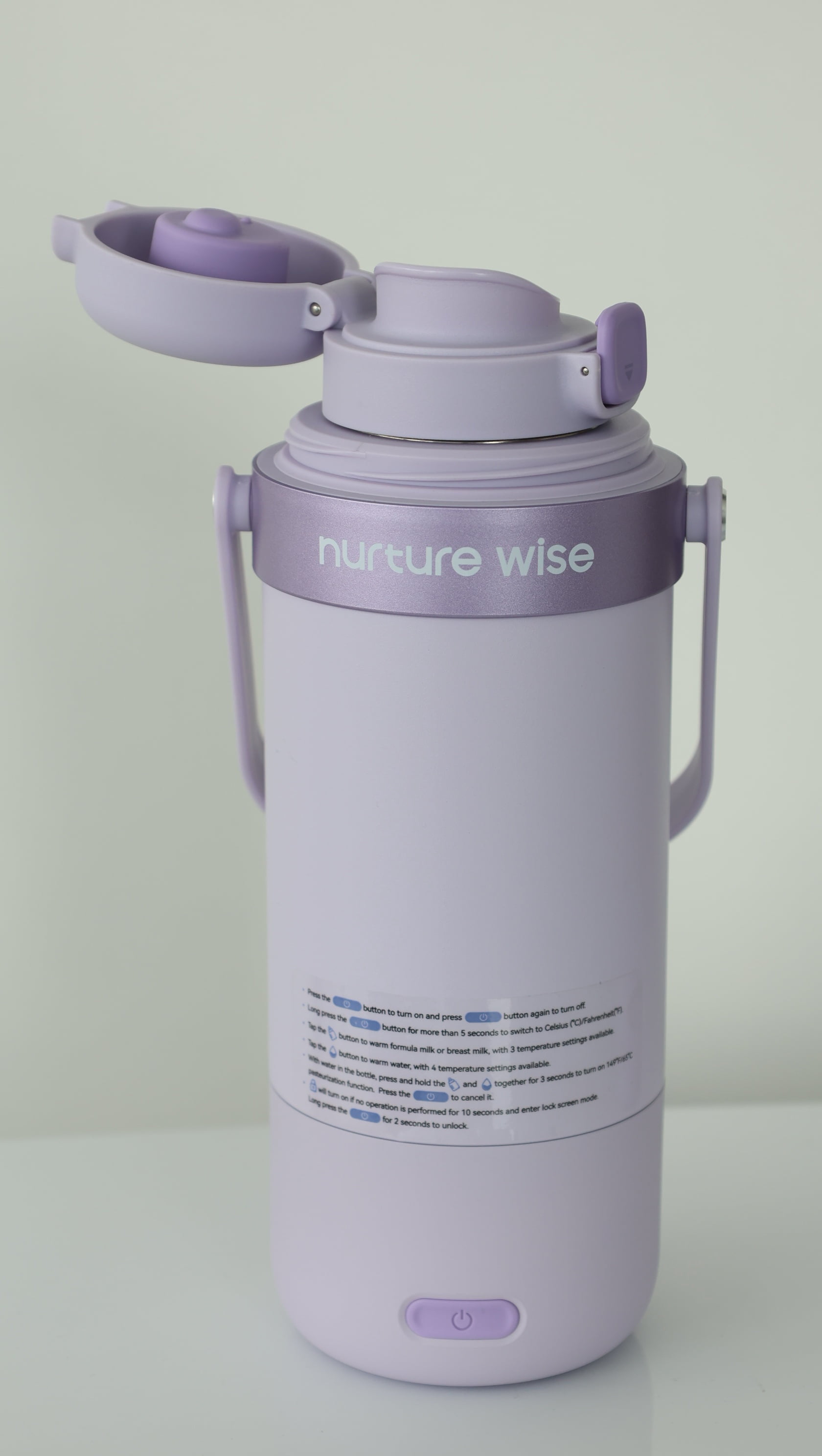 nurture wise Portable Bottle Warmer for Travel, Baby Milk Warmer with Fast Heating & Long Battery Life, 17 Ounces Large Capacity Bottle Warmer with Long-Lasting Keep Warm Function, Green