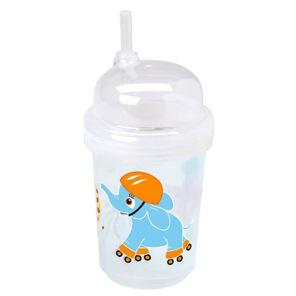 nuspin kids 8 oz Zoomi Straw Sippy Cup, Safari Animals Style