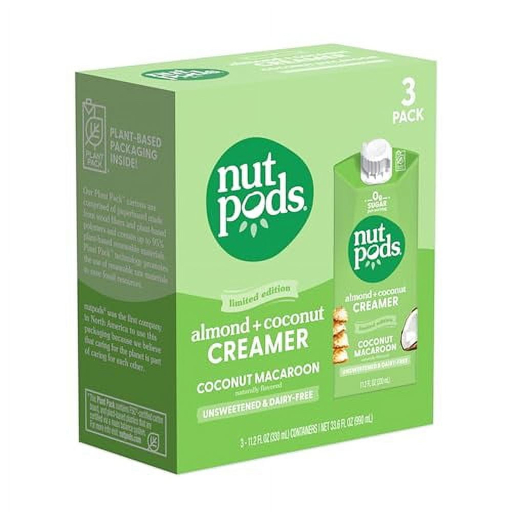 nutpods Coconut Macaroon Unsweetened DairyFree Creamer, Made from