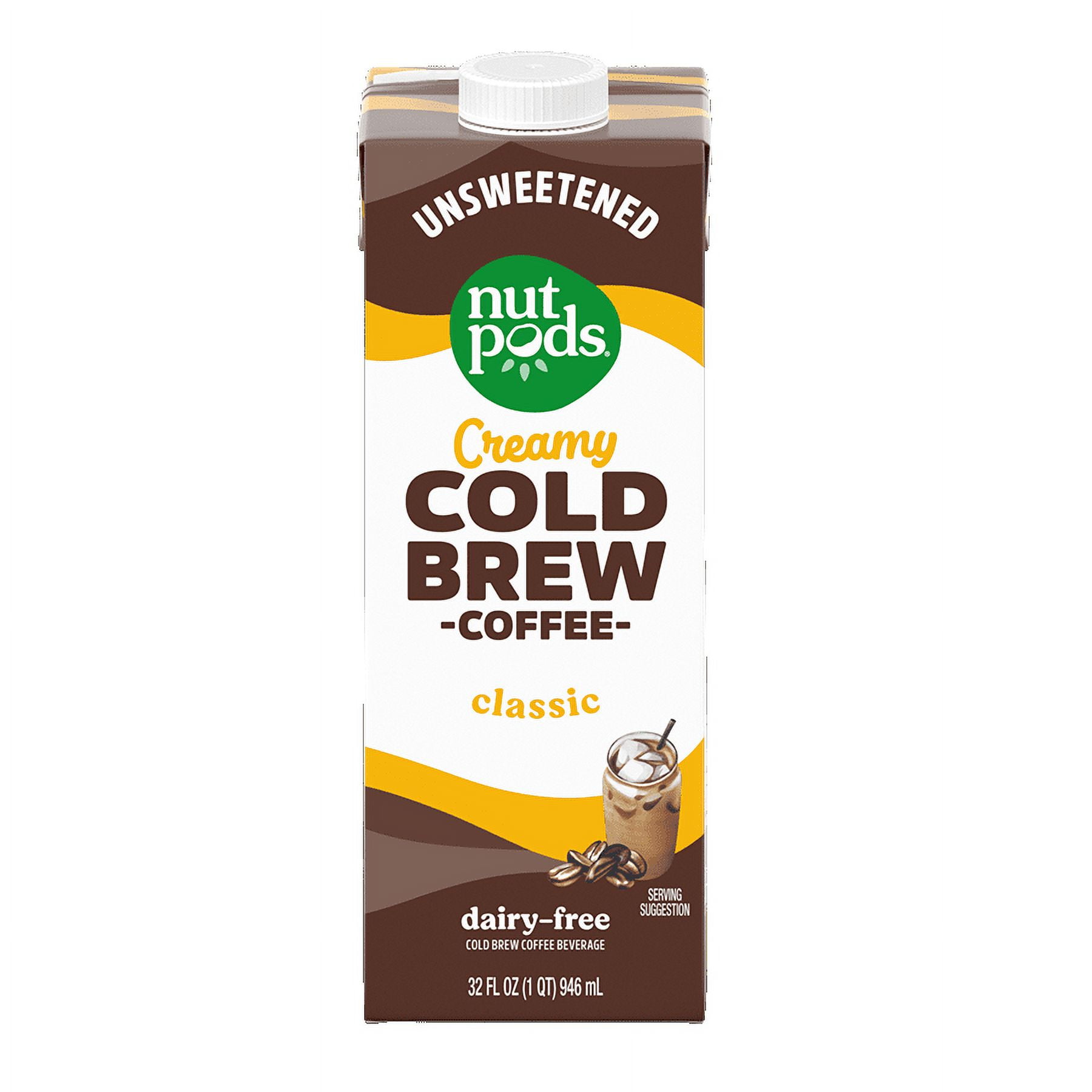 nutpods Unsweetened Classic Dairy Free Cold Brew, 32 FL OZ