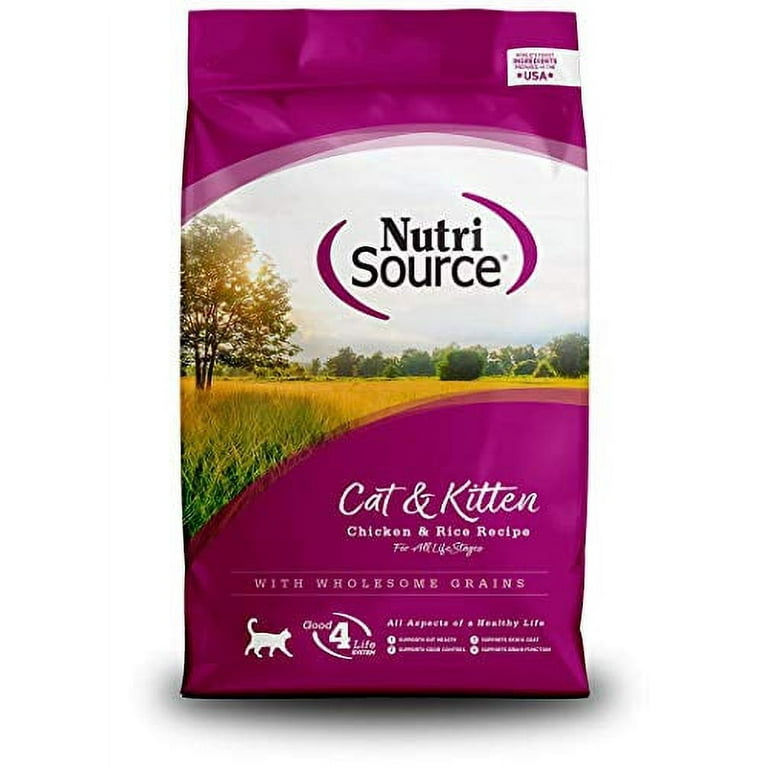 nutrisource chicken and rice formula dry cat food 6.6 pound