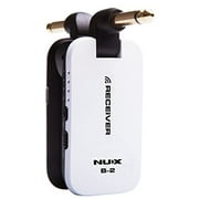 nux b-2 wireless guitar system 2.4ghz rechargeable 4 channels wireless audio transmitter receiver (white)