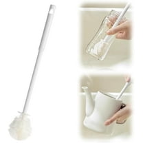 nuyezo 360° Bottle Cleaning Brush,Flexible Silicone Bottle Brush with Long Handle, Deep Cleaning Brush for Narrow Neck Bottles, Water Bottles, Baby Bottles, Flasks Soft Bottle Brush