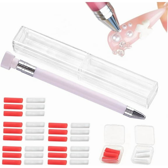 nuyezo Automatic Refillable Wax Pen, Diamond Art Stylus with Wax, for Diamond Painting, Rhinestone Picker for Nail Art and DIY Crafts