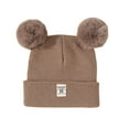 thumbnail image 1 of nvzhuang Baby Beanie Hat Soft Winter Warm Double Pom Toddler Knit Hat Infant Crochet Hat Skull Cap, 1 of 7